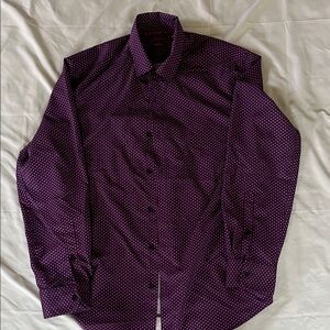 Axist Men’s Purple Dot Dress Shirt